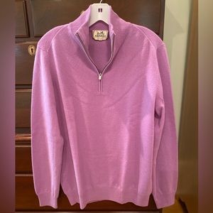 Hermes Men’s Half-Zip Pullover Cashmere Sweater